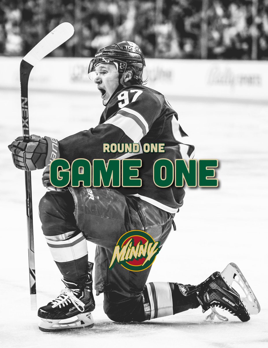 MinnyHockey's tweet photo. WHO’S READY FOR GAME ONE!?

#GritFirst #mnwild https://t.co/DrTUFk1jXL