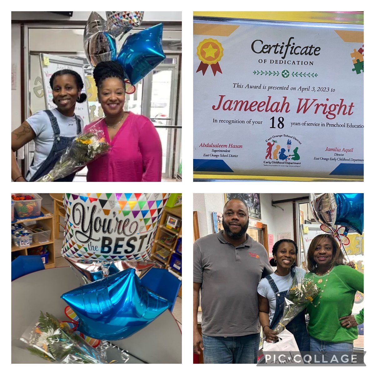 Special thanks to the East Orange Early Childhood Department for acknowledging my 18 years of service to preschool!! It is truly an honor and a privilege! 💐🎈#preschoolrules #earlychildhoodmatters