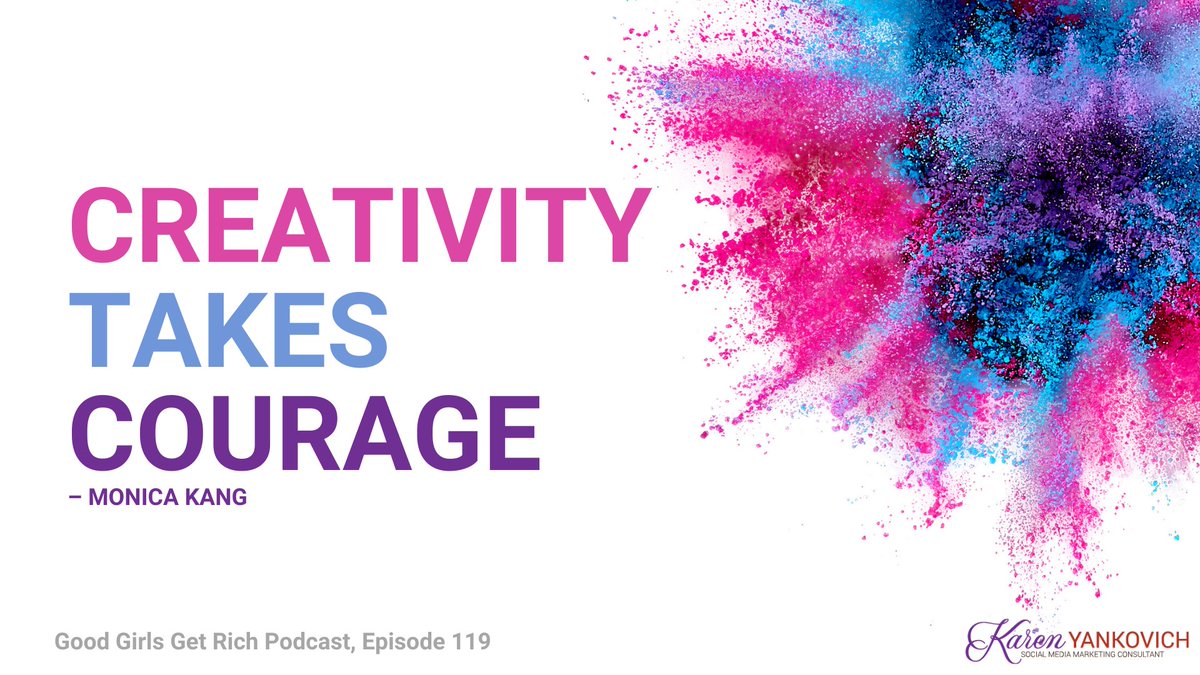 karenyankovich's tweet photo. What do you do to build courage? Here's what @monicahkang does! https://t.co/C8g1cQqzfh
#Throwback #Courage #Creativity #LinkedIn #GGGR #GoodGirlsGetRich https://t.co/KCMoyJ3eeb