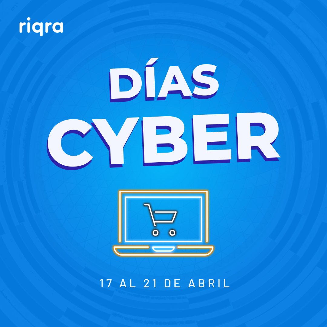 riqracom's tweet photo. Si tienes un Ecommerce, ¡aprovecha los días Cyber! 📲

Del 17 al 21 de abril muchos negocios, incluidos los de nuestros clientes, están ofreciendo grandes ofertas 🚀

📌¿Cómo te beneficia participar en los días cyber? Conoce más aquí: https://t.co/3IOiAFpOM7
#Cyber #CyberWow https://t.co/hNsSXT2lRp