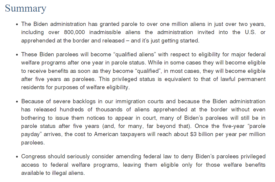 BlackAndRight's tweet photo. Parole with Benefits: A million Biden parolees march toward a multi-billion-dollar welfare ‘parole payday’....
#BidenAdministration #IllegalAliens #IllegalImmigration #BidenBorderCrisis https://t.co/OKvJIcElCv