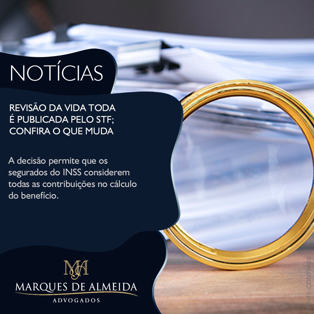 AdvmaAdv's tweet photo. Link: https://t.co/XXZy6A8ID4
#marquesdealmeidaadvogados👔👜 #escritóriodeadvocacia⚖️ #advogadosbarradatijuca💼 #centroempresarialbarrashopping📍 #direitocível #stf #decisão #revisãovidatoda #inss #contribuiçãoprevidenciária #vidalaboral #rendamaior #benefício #segurado https://t.co/OwuVkmk5jY