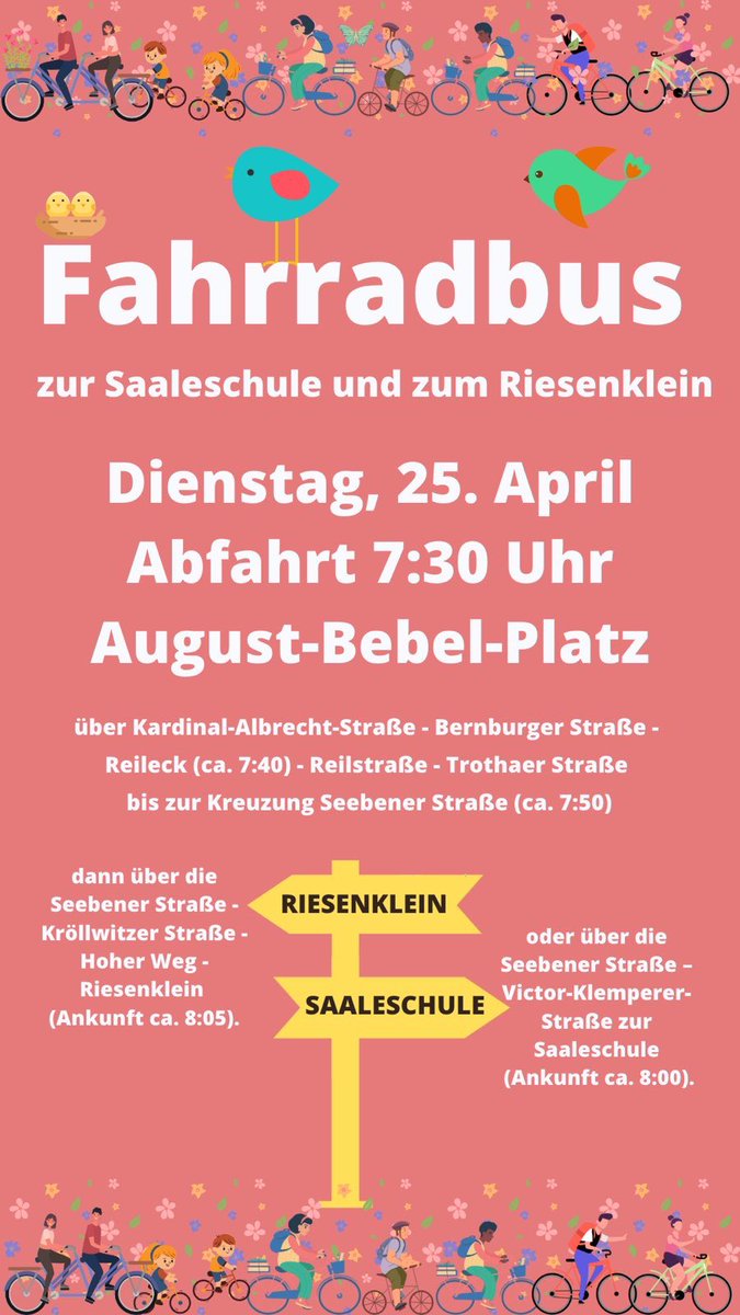 Riesen_klein's tweet photo. 🎬 der 11. 
#FahrradBus #BiciBus #Bikebus #Kita #Schule #Sicher #Gemeinsam #Rad #gesund #MitDemRadZurArbeit #mdRzA https://t.co/tm79xTxeiu