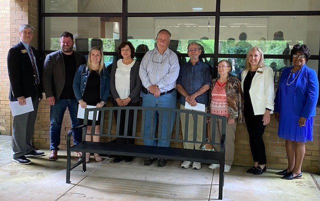 Stop by the #sandysprings Library &amp; see a mural painted by artist Diana Toma that we recently dedicated and a bench in memory of Mary Jane Ratliff French, a former branch manager. The library is a special place!