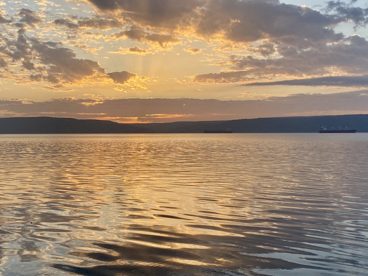 Dramatic sunset over the Dardanelles after thunder and heavy rain. It spring alright