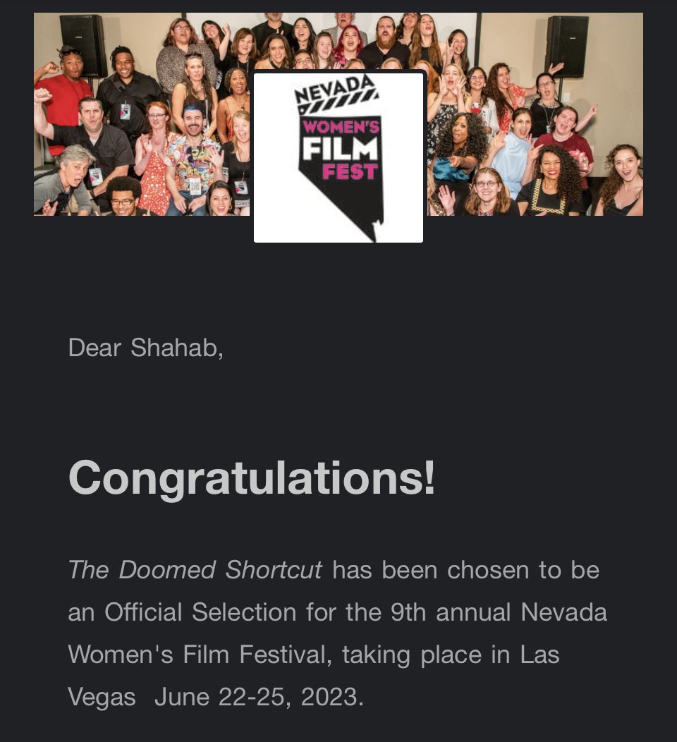 ShahabZargari's tweet photo. Las Vegas and Istanbul official selection status!! See you at the @nwffest in June!!! #indiefilm #doomedshortcutfilm https://t.co/23O3MnCIGr