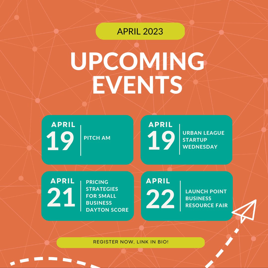 Launch Dayton (@launchdayton) on Twitter photo Tap into business resources + connect with your entrepreneur community with these upcoming events from <a href="/ECinnovates/">Entrepreneurs’ Center</a>, Dayton Score, Urban League, & <a href="/Daytonlibrary/">Daytonlibrary</a>!
Find a full calendar of workshops + networking opportunities at launchdayton.com/events/ Tap into business resources + connect with your entrepreneur community with these upcoming events from <a href="/ECinnovates/">Entrepreneurs’ Center</a>, Dayton Score, Urban League, & <a href="/Daytonlibrary/">Daytonlibrary</a>!
Find a full calendar of workshops + networking opportunities at launchdayton.com/events/