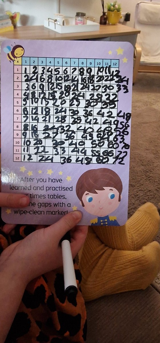 Emily practicing her times tables (the ones she can fit 😅) <a href="/Year2Discovery/">Mrs Collins</a>