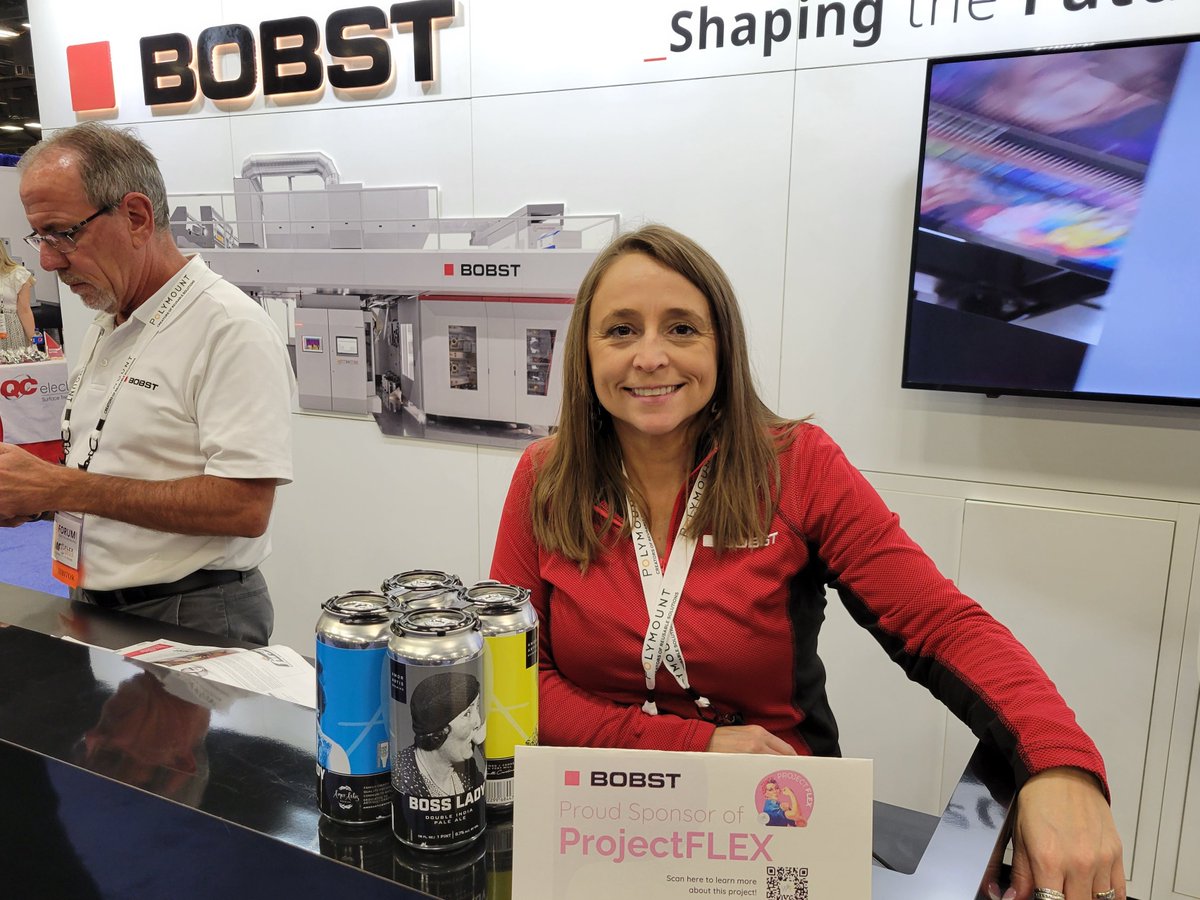 LabelAndNarrow's tweet photo. Stop by the @BOBSTglobal booth to talk to Katie Graham at #FTA #INFOFLEX to learn more about their newest products and the Women of Flexo @FlexTechAssn https://t.co/wOTTheG2UD