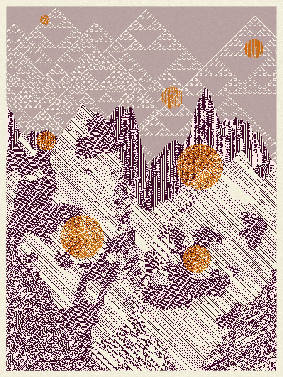 Of the ten I minted, this might be my favorite CA Monti by <a href="/carlo_lato_art/">Carlo Lato</a> , I was captivated by CA Vista and am a huge fan of this series as well. Stunning work. Cannot wait to see more of your work on <a href="/fx_hash_/">fxhash</a>