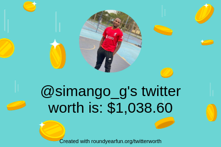simango_g's tweet image. My Twitter worth is: $1,038.60

Find yours with funroundy.click/twitterworth?g…

⠀