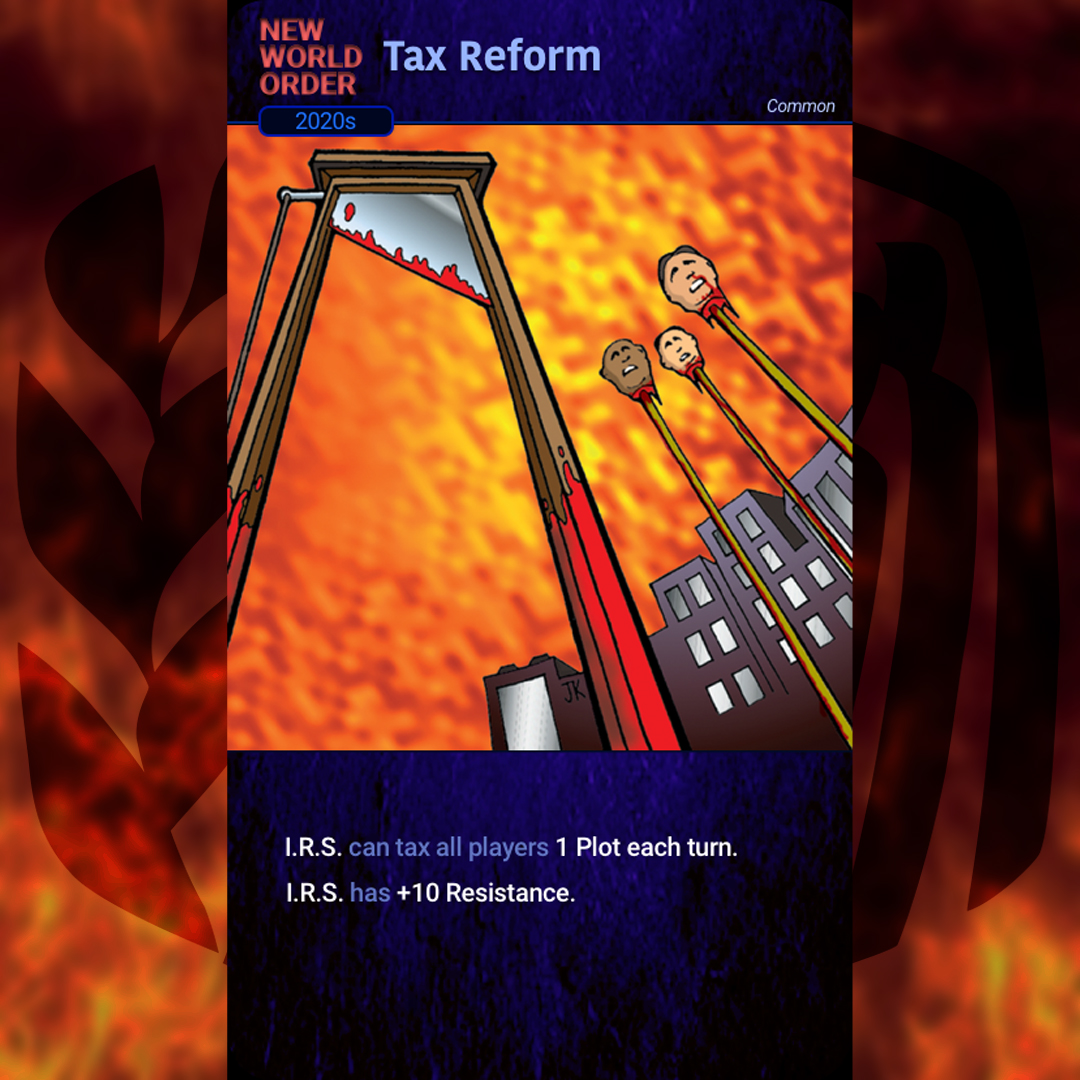This is it, everyone!  Get those taxes completed and in by tomorrow, 4/18!  You KNOW what they'll do to you if you don't!
Also, big announcement coming this week!  Keep your 👁️ on us and tell your friends to follow!
#indiedev #Illuminati #ccg #gamedev #TaxReform #TaxSeason #IRS