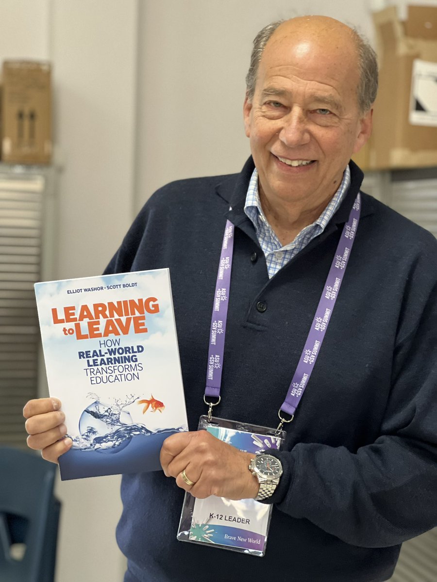 bigpiclearning's tweet photo. Hot off the presses! Get a signed copy of @Elliot_Washor’s Learning to Leave TOMORROW at @asugsvsummit from 10:30-12:00. Find Elliot outside of Gaslamp C, in partnership with @ASA_Impact #asugsvsummit https://t.co/YXVbZ5GdIc