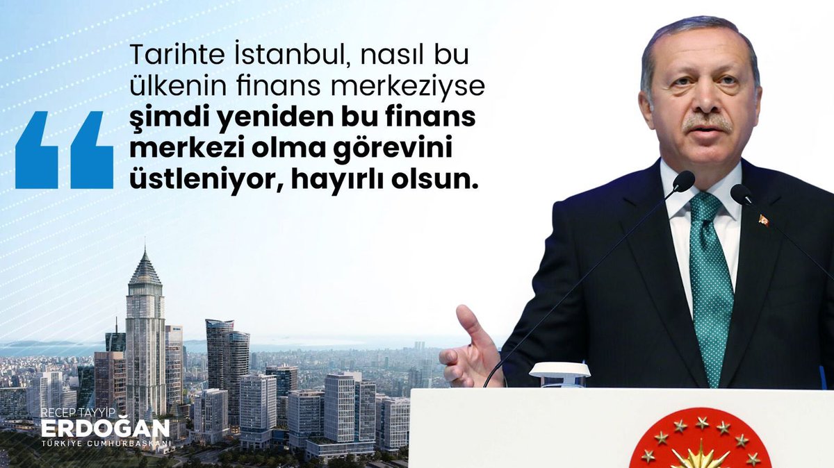 Hugur2841's tweet photo. Cumhurbaşkanı #RecepTayyipErdoğan:

"Tarihte İstanbul, nasıl bu ülkenin finans merkeziyse şimdi yeniden bu finans merkezi olma görevini üstleniyor, hayırlı olsun."

İstanbul Finans Merkezi https://t.co/cClN2ZNcZU