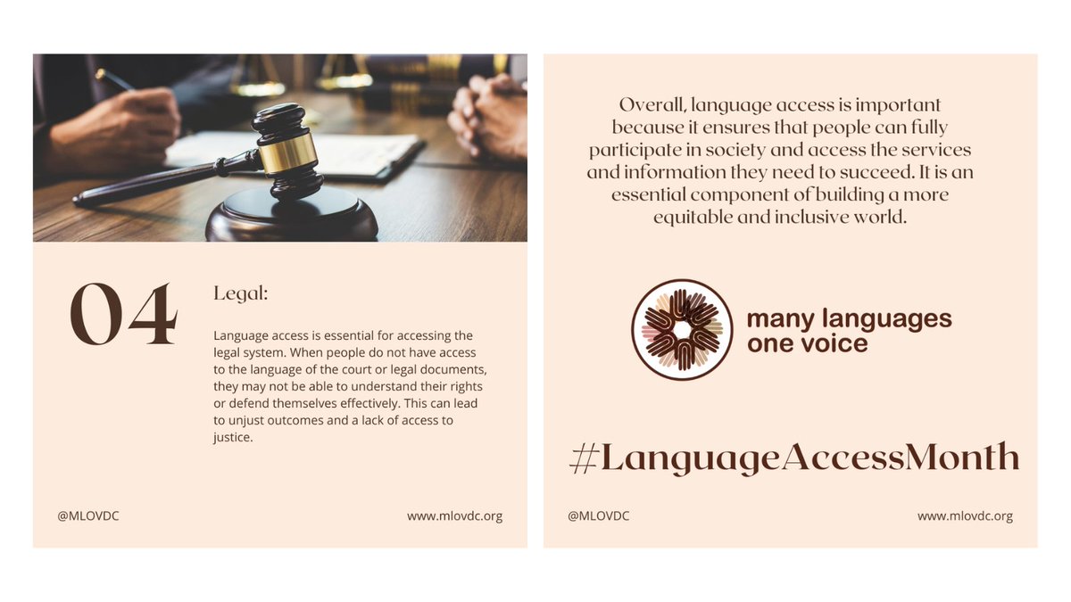 Language access is vital for fostering inclusivity and creating a more equitable society. Although the DC Language Access Act was passed nearly 20 years ago, MLOV and the DC Language Access Coalition continue to advocate for true language access in DC.
#LanguageAccessMonth