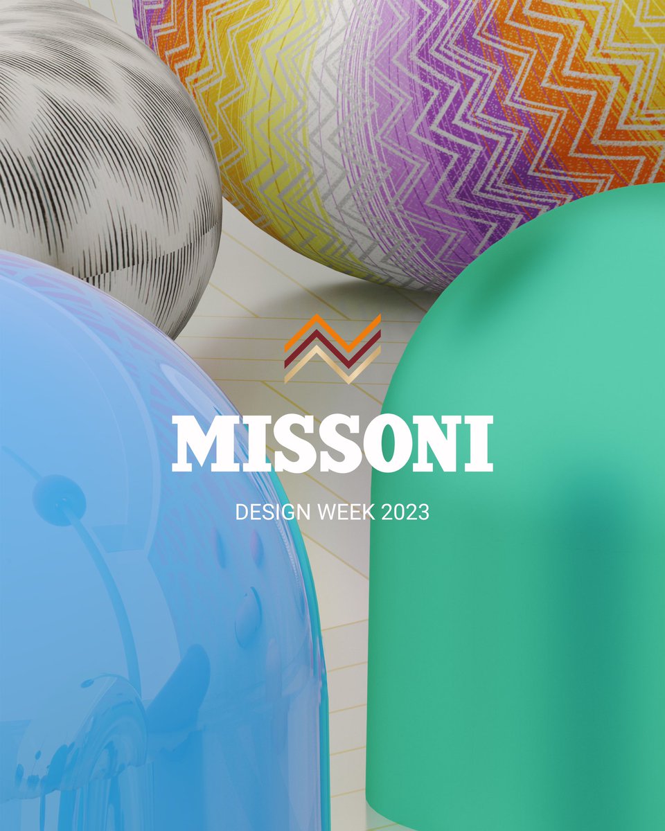Missoni's tweet photo. A thriving journey through Missoni shapes and colors realized by #AlbertoCaliri will be presented during Milan Design Week.
Explore it in Via Solferino 9, Milan from April 18th to 23rd, from 10am to 11pm. 

#Missoni #MilanDesignWeek https://t.co/sqo5DeeY0F