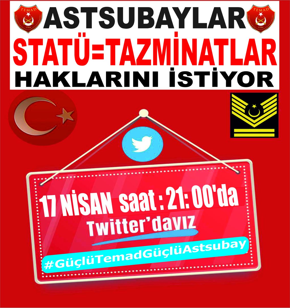 <a href="/temadankara/">TEMAD Genel Başkanlığı</a> <a href="/DurgenHamza/">Hamza DÜRGEN</a> @Deli_Efe09 <a href="/MoonkhanAksoy/">Ayhan Aksoy</a> @Turk_Assubay <a href="/MustafaKCRN/">MKCRN</a> <a href="/Murat_Ayan1985/">murat</a> <a href="/FahrettinBagri/">Fahrettin Bağrı</a> @Tr35_Undo <a href="/sener7795/">Şener Marancı</a> <a href="/ismetseker/">İsmet Şeker</a> <a href="/Mhmtsemercioglu/">Mehmet SEMERCİOĞLU</a> <a href="/Sbtd_akigo/">Sezgin</a> @Unsal_Recep_ @orhankilic2000 <a href="/bulent_bozkan/">b.bozkan</a> <a href="/coskunpaytar/">Coşkun PAYTAR</a>