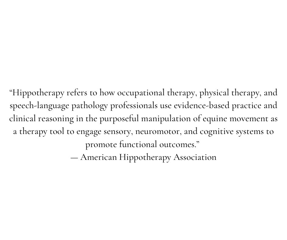 Occupational Therapy in community and nature-based settings can have many benefits for children &amp; their families.

Highlighted below is Emily White, with Converge Therapy Solutions who specializes in OT incorporating hippotherapy. Learn more below. #OHOccupationalTherapy #OTMonth