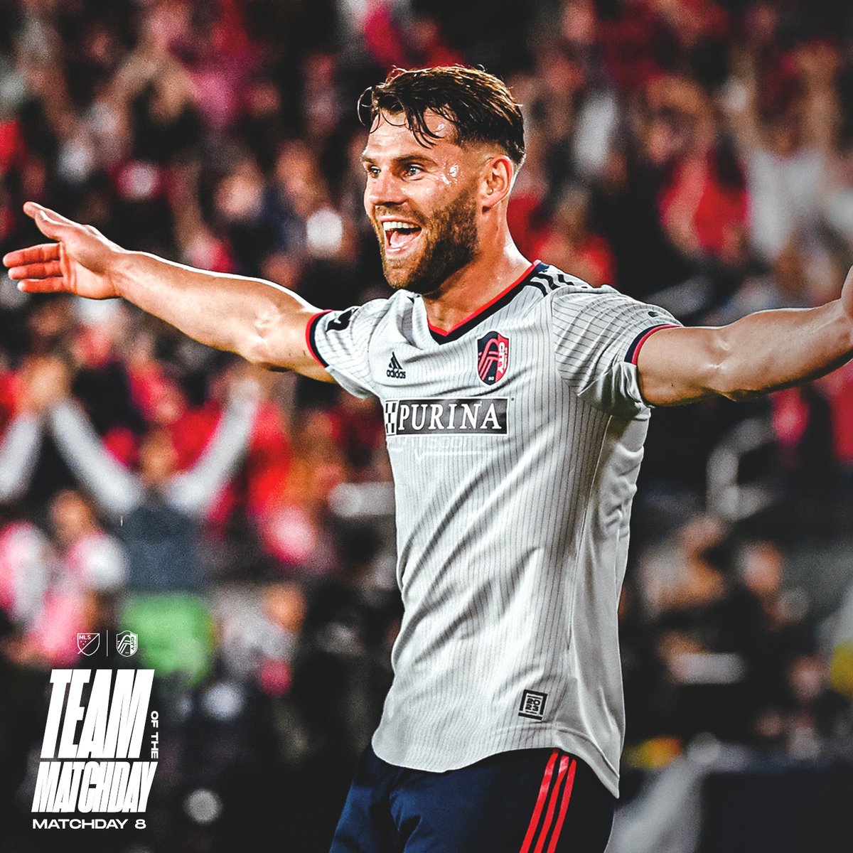 stlCITYsc's tweet photo. Boys are back 😏 

Stroud and Löwen named to the @MLS Team of the Matchday. https://t.co/gaOfrhVTOz