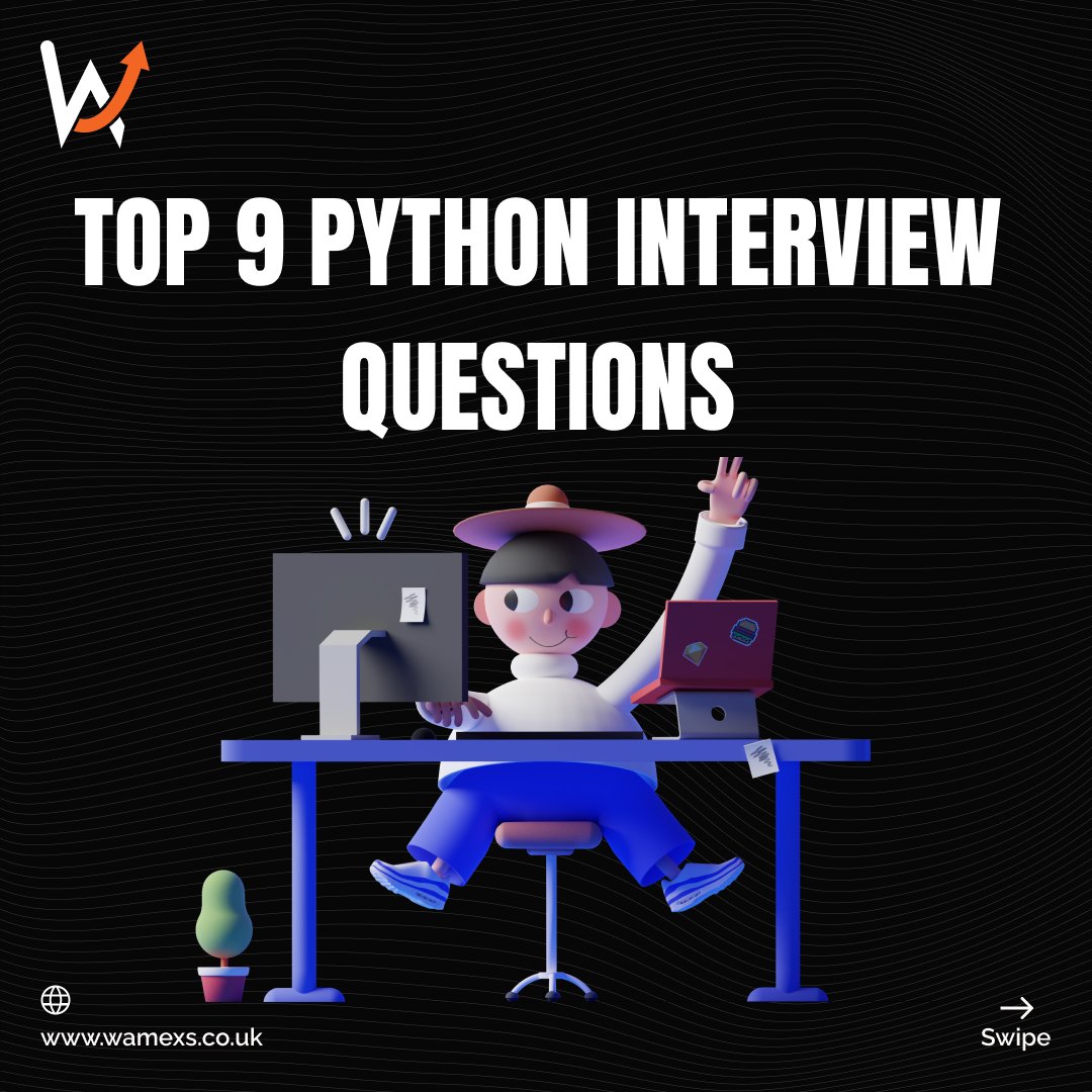 wamexsuk's tweet image. Crack the Python Interview with Confidence - Top 9 Interview Questions and Expert Answers!
#pythonquestions #interviewtips #expert #javaexpert #pythonexpert #tøpinterview #crackinterview #questioning #topanswer #webdesigncompany