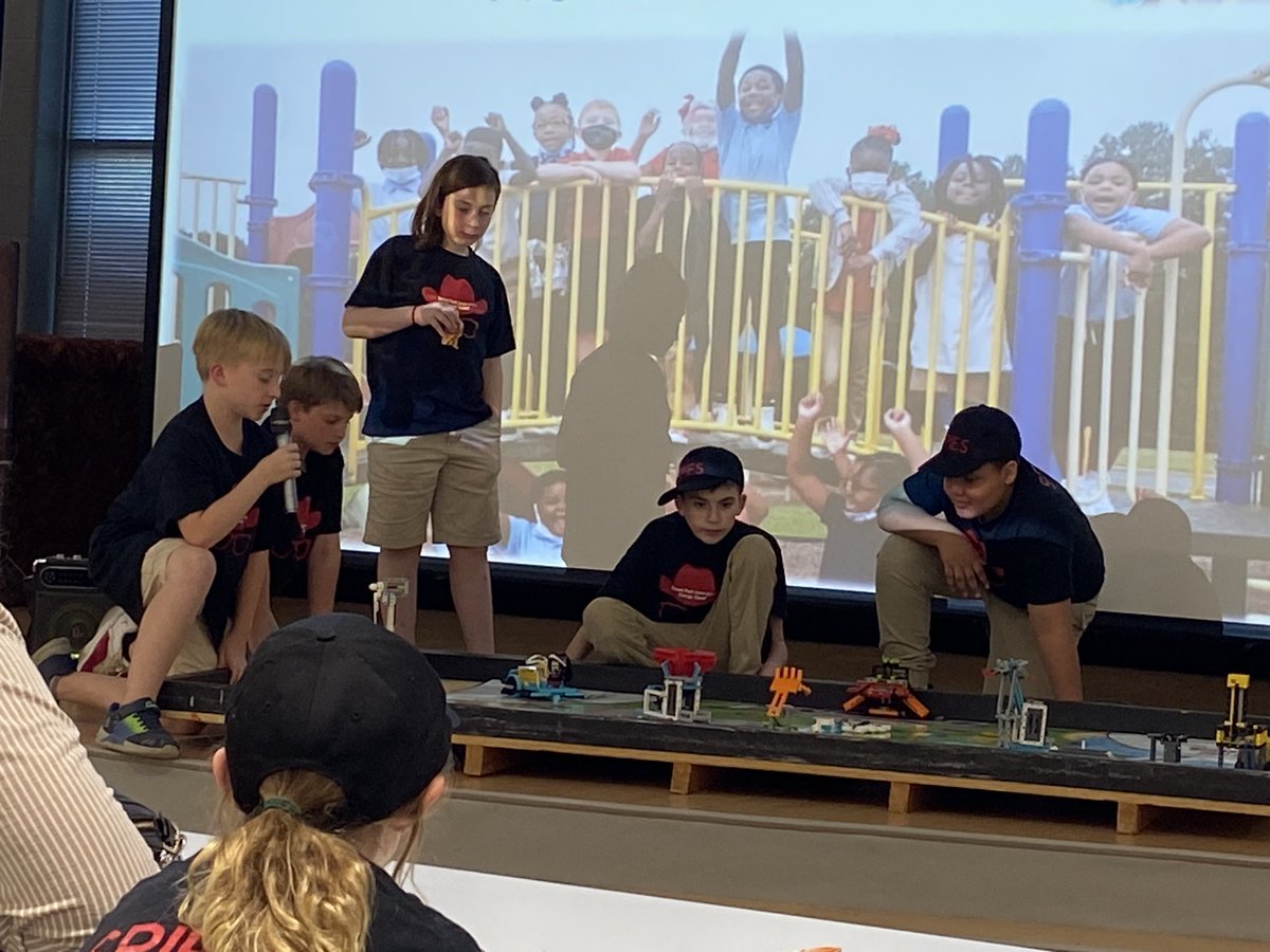 During the SIC meeting this evening, the @sunset_park_cas Robotics Team shared their experiences at the state competition and demonstrated their robot’s capabilities. Impressive! <a href="/nakia_barnes/">Nakia Barnes</a> <a href="/RockHillSchools/">Rock Hill Schools</a> <a href="/SCSIC/">SC School Improvement Council</a>