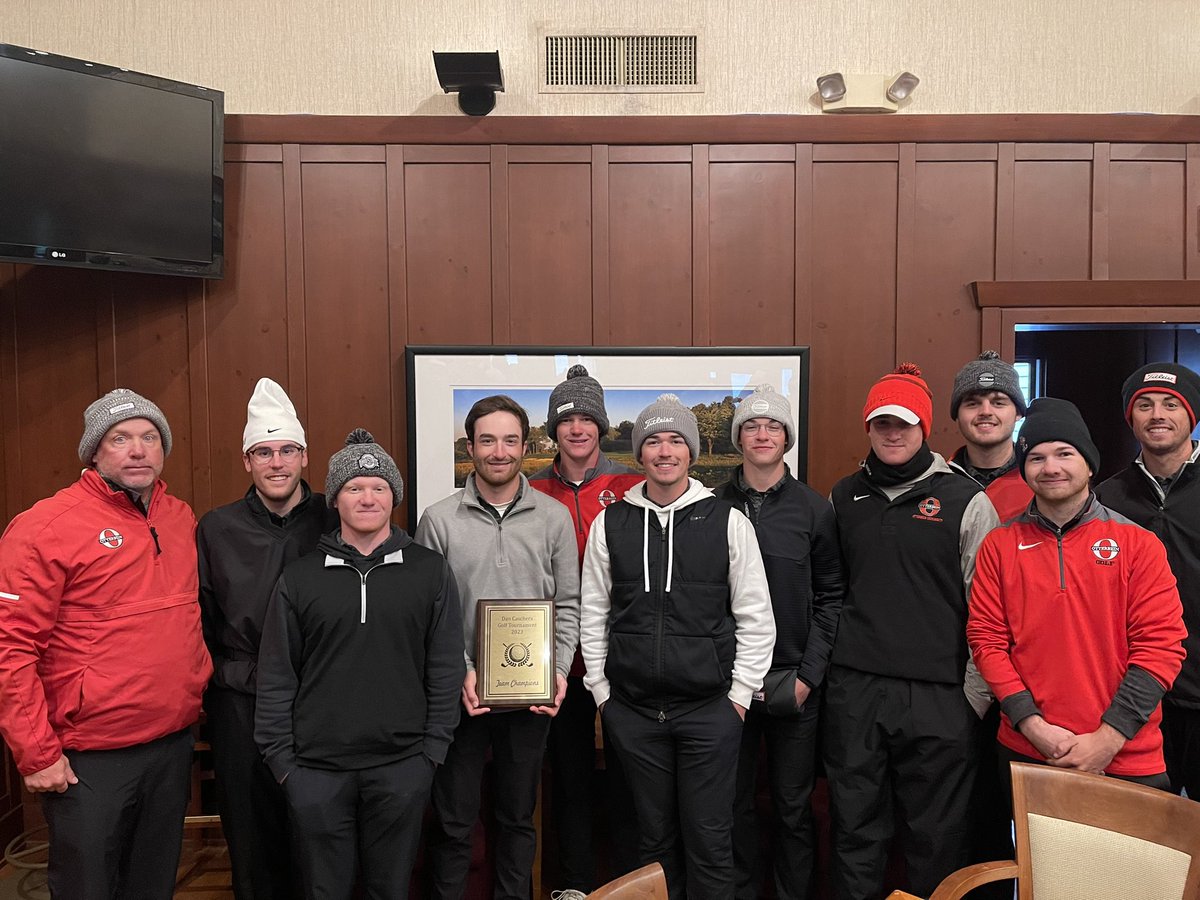 Ott_Athletics's tweet photo. MGOLF: Carter Woodward and Ian Johnston take co-medalist honors (rounds of 74) as team wins Dan Caschera Invite, hosted by John Carroll on a tough weather day at Sand Ridge. Cardinals now officially turn their attention to upcoming OAC Championships! ⛳️ 🥶 https://t.co/XegpglrLQL