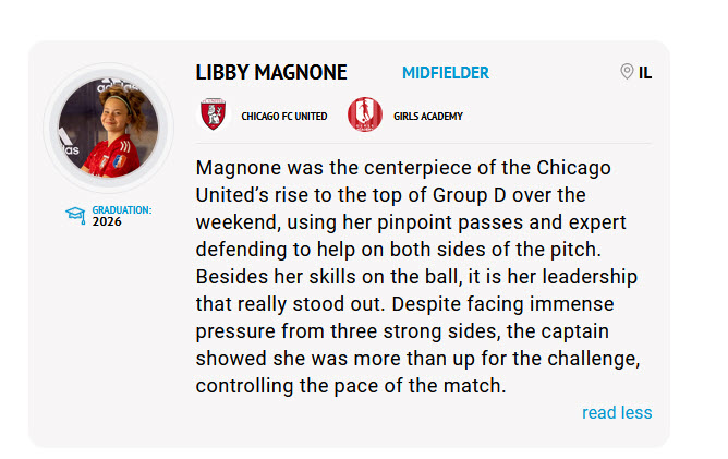 I am at a loss for words - what a wonderful write-up.  I love this game ⚽️ so much.  This past weekend at @GAcademyLeague #GASpring was a great team effort.  Thank you @ChicagoFCUnited 2007 girls!  Thank you so much @TheSoccerWire!