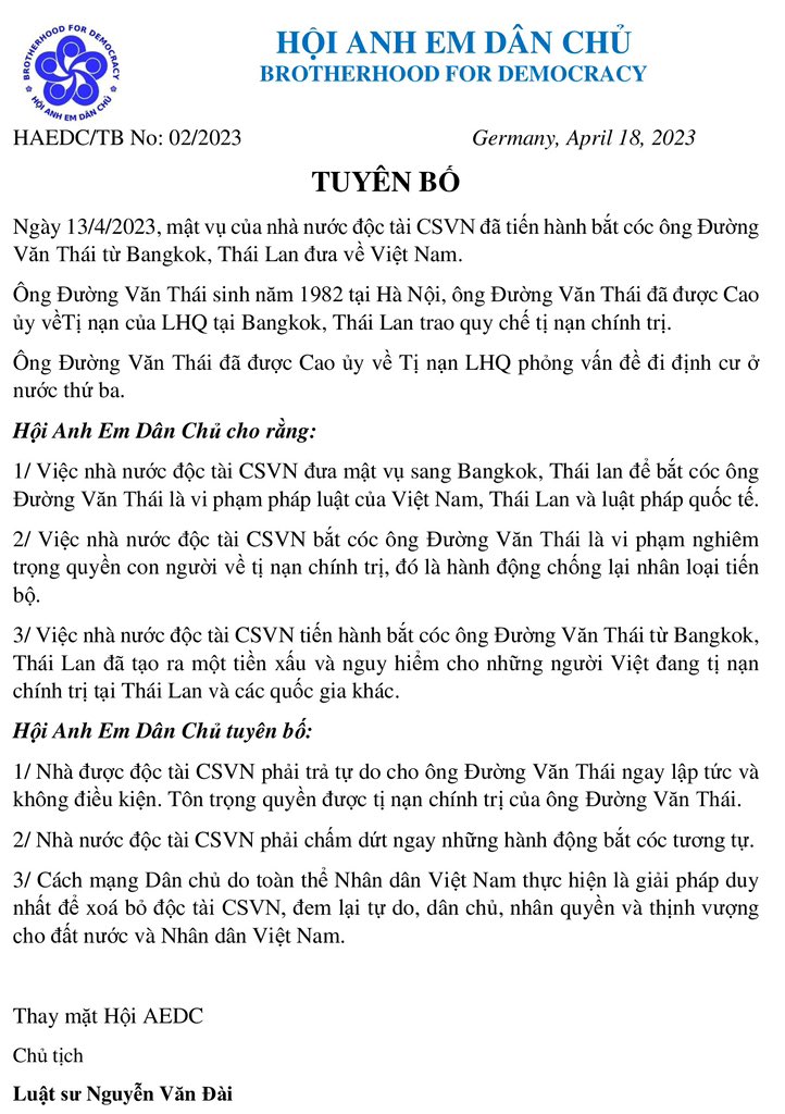 Luật sư Nguyễn Văn Đài tweet media