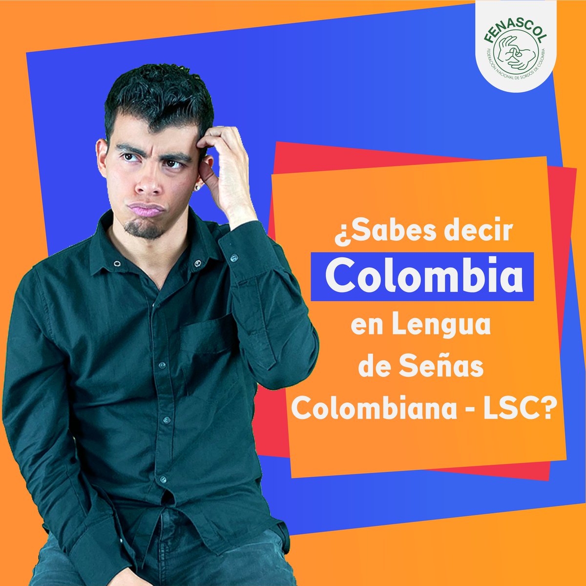 fenascol's tweet photo. ¿Eres de Colombia? ¿Cómo se dice “Colombia” en (#LSC)?
CURSO 2 - Nivel Inicial:
Modalidad: En vivo (sábados)
Fecha de inicio: Sábado 06/mayo/2023
Fecha límite para inscripción: Miércoles 3/mayo/2023
Cupos: 13
Más info:
📨capacitacion@fenascol.org.co
📲3153056924
#CursoLSC #Señas https://t.co/1I0SjJWCMI