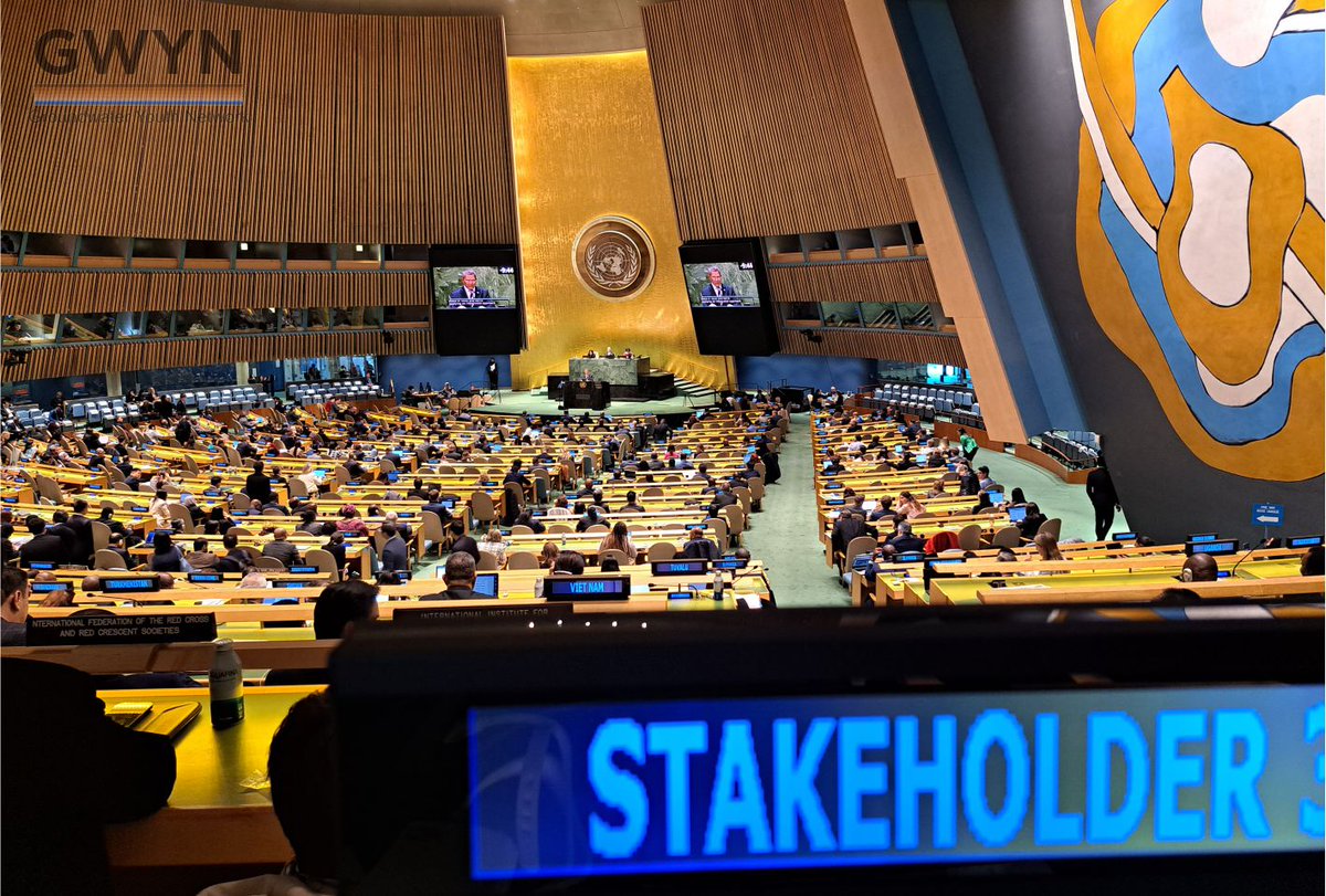 gwynetwork's tweet photo. UPDATES from UN Water Conference!!

On March 22, GWYN was honoured to have our Chair, @FremMichel, represent us as a youth stakeholder at the opening ceremony. @FremMichel  also attended the "Water Innovation &amp; Business Event &amp; Matchmaking" at the Morgan Library (1/4). @UN_Water https://t.co/tGDLFMoHsZ