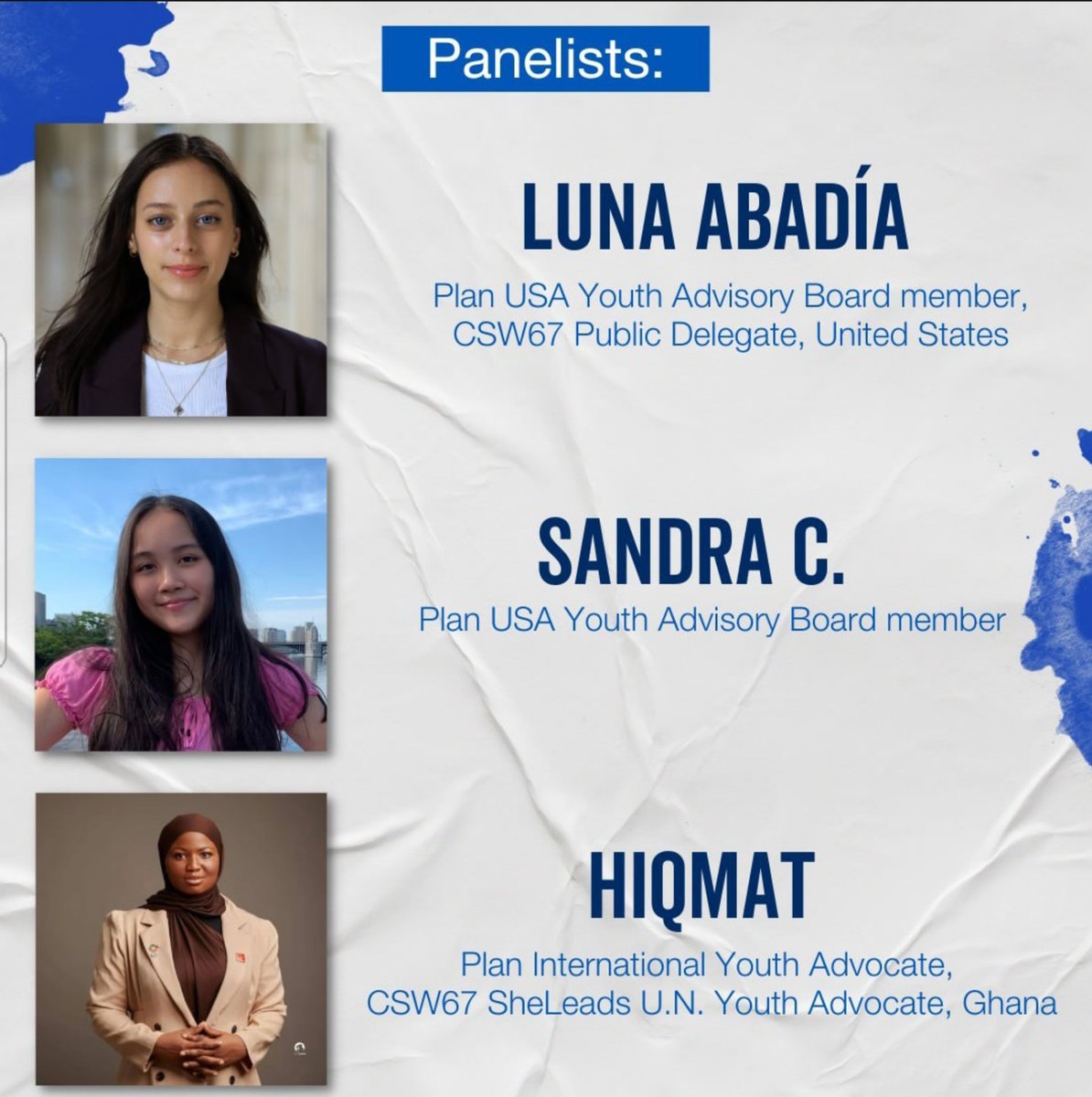 hiqmat_sungdeme's tweet photo. Join us for an insightful Instagram Live event as we explore the intersection of climate and gender at #CSW67! As a gender,climate change, & digital rights advocate, I'm honoured to be a panelist alongside two other youth advocates from @PlanUSA. #ClimateAndGender #CSW67 #Youth https://t.co/Bs80pzEBWf