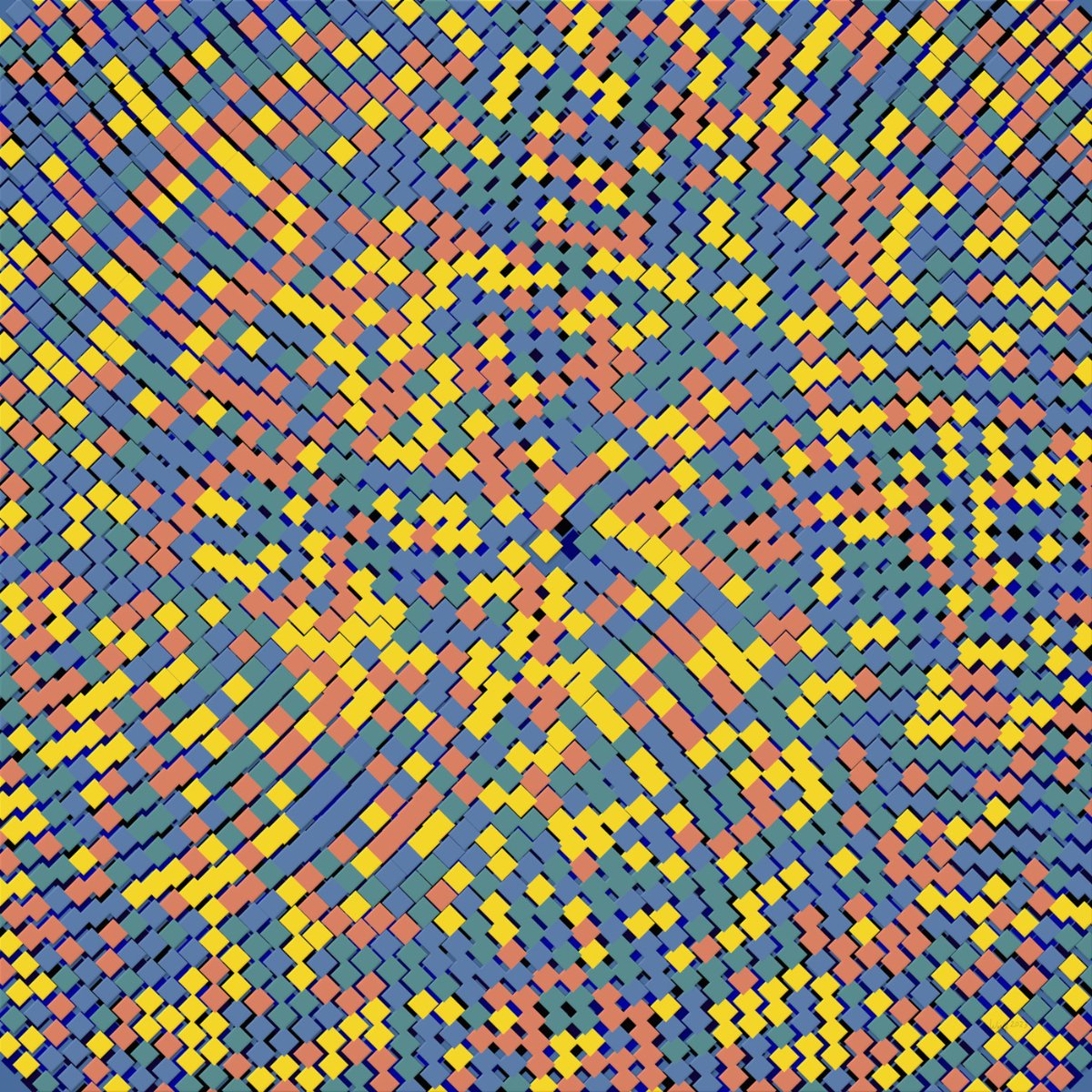 digconart's tweet image. Something fishy about this one: &quot;The Starfish&quot; 40x40. #art #abstractart #artist #painting #contemporaryart #generativeart #artistontwitter #digitalart