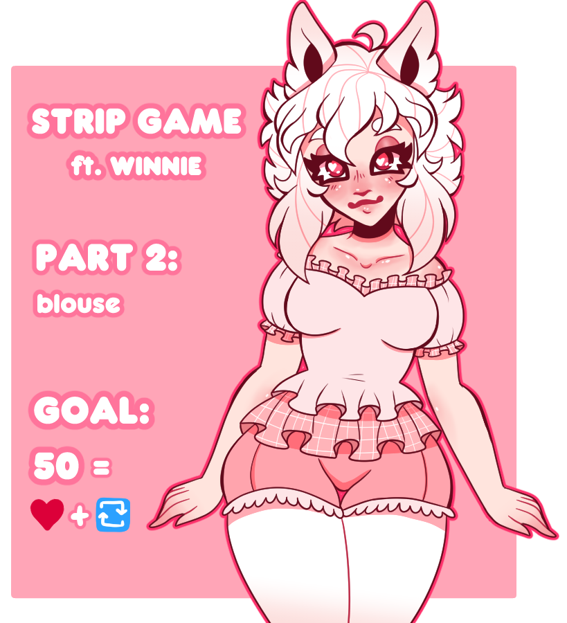 💖✨🐰  𝗢𝗖 𝗦𝗧𝗥𝗜𝗣 𝗚𝗔𝗠𝗘   🐰✨💖
you guys flew through part 1 last time, it's time for part 2! 👀

2ND PART: blouse

#lewdtubers #stripgame