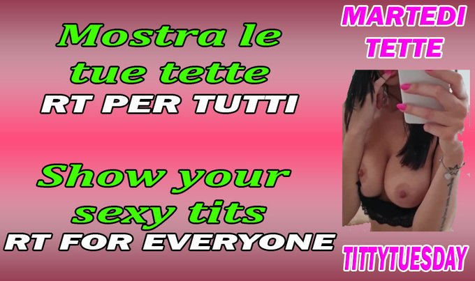 by: https://t.co/0ZV1t9f8Oz  🔴MARTEDI🔴 #marteditette 📷Posta la tua foto qui 💰 Inserisci il tuo link 💚Fai<a href="/tag/marteditette"class="tags">#marteditette</a><a href="/tag/foto"class="tags"><span>#foto</span></a><a href="/tag/tittytuesday"class="tags"><span>#tittytuesday</span></a><a href="/tag/boobs"class="tags"><span>#boobs</span></a><a href="/tag/rt"class="tags"><span>#rt</span></a><a href="/tag/tits"class="tags"><span>#tits</span></a><a href="/tag/martedi"class="tags"><span>#martedi</span></a>