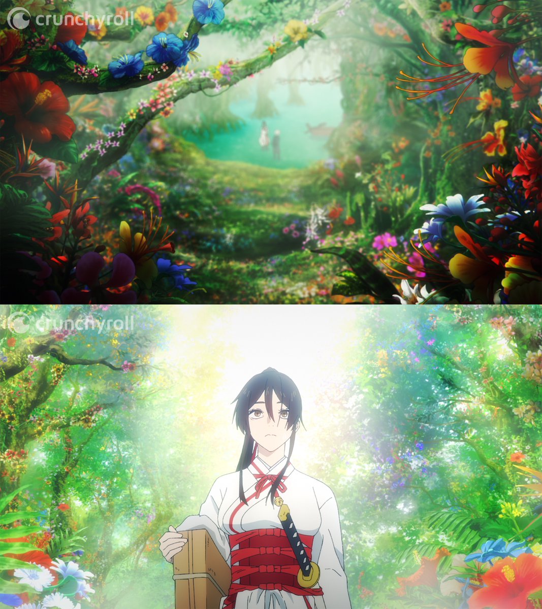 Crunchyroll's tweet photo. Welcome to Shinsenkyo. (via Hell's Paradise) https://t.co/asdyJjtPwM