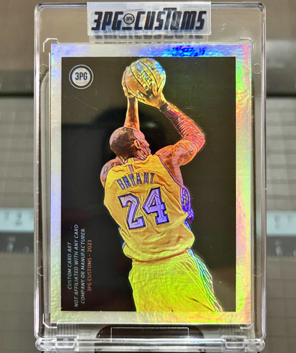 3pointGeek's tweet image. #CustomCardArt of the day!

 #HoloFoil #Refractor #ACEO #LakerNation #Kobe #KobeBryant #KobeBean #NBAPlayoffs  #NBA  #NBAPlayoffs2023 @3PG_Customs

DM me or @3PG_Customs!