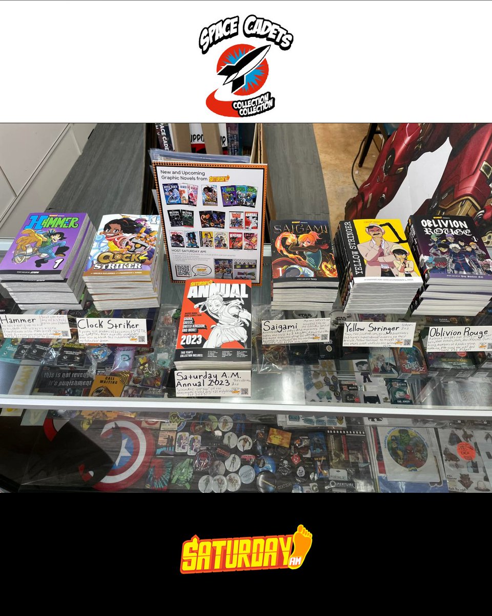 Saturday_am's tweet photo. Want to see another VIDEO INTERVIEW with @saturday_am founder &amp; writer of hit series, CLOCK STRIKER -- @FrederickLJones -- then WATCH the chat on the TALKIN' SHOP show with @commanderking of the AWESOME SPACE CADETS COLLECTION COLLECTION! https://t.co/7f0TMcd7s0 https://t.co/QT9tdDMRrp