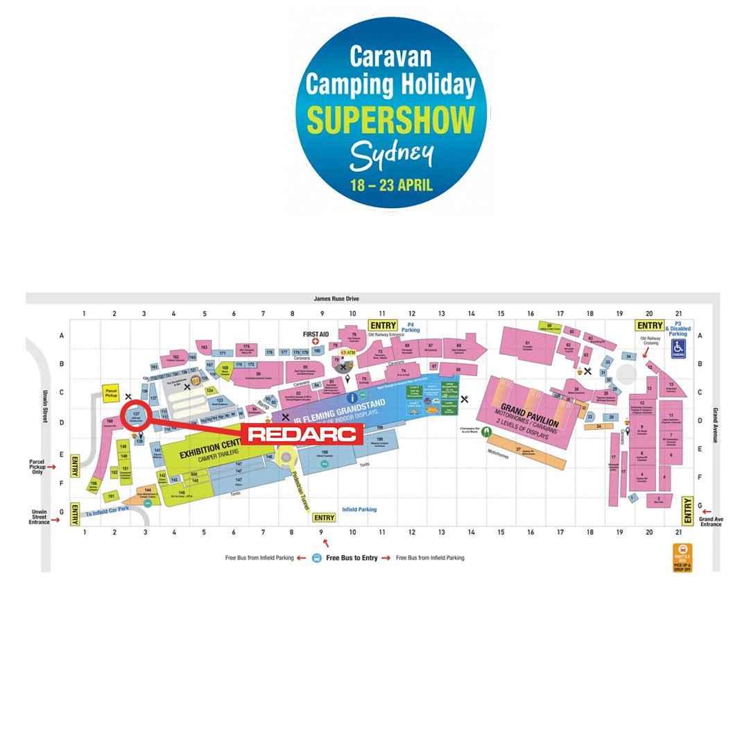 redarc_AUS's tweet image. Kicking off today, #REDARC are excited to be back at the Caravan Camping Holiday Supershow in #Sydney! With all the latest innovations in portable, off-grid #power and towing safety, come and find the team at site 137 with @ARB4x4, ready to help with any questions.