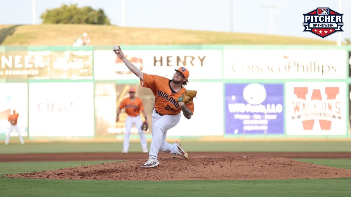 RockHounds's tweet image. Congratulations to @JoeyEstes21 on being the Texas League Pitcher of the Week!!