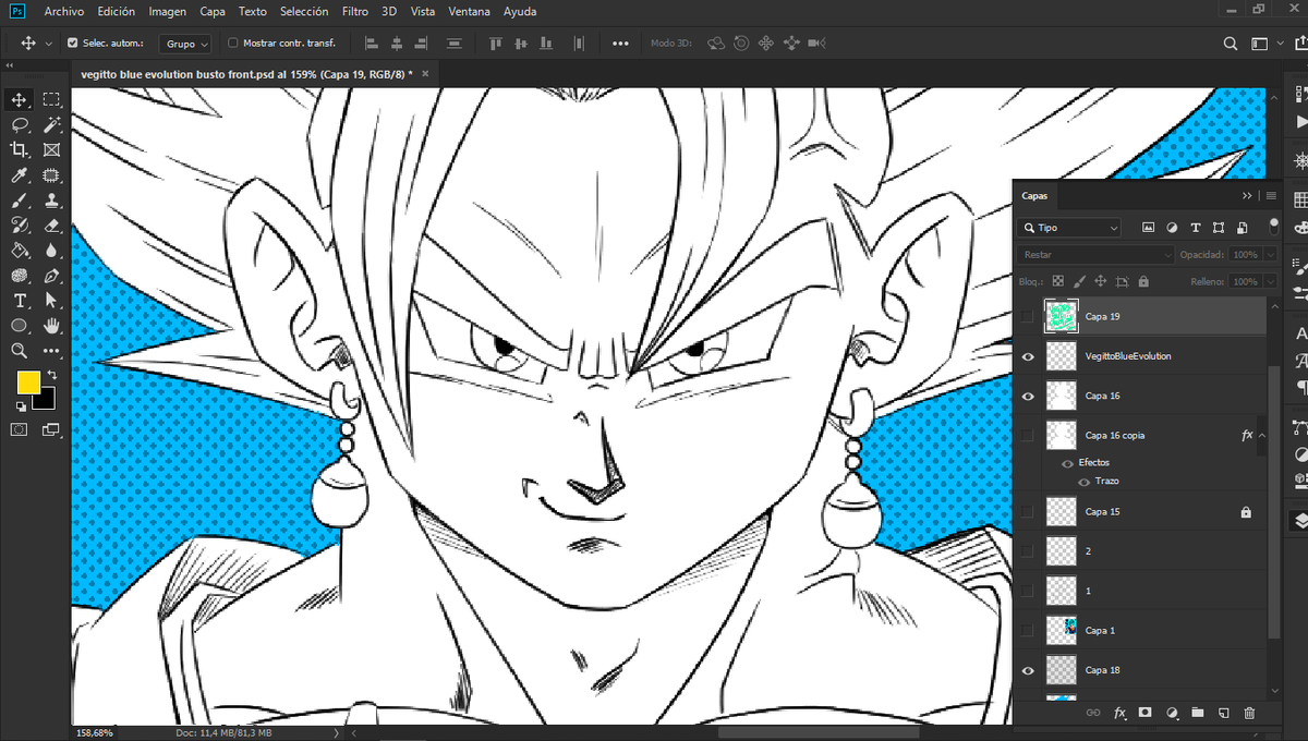 JoackoLaTorre's tweet photo. 💻🦾👍🏻Próximamente #VegittoBlueEvolution #Fusionpotara #SDBH #SuperDragonballheroes @dbh_10th #fanart @wacom @WacomArgentina https://t.co/pv1njLbeRe
