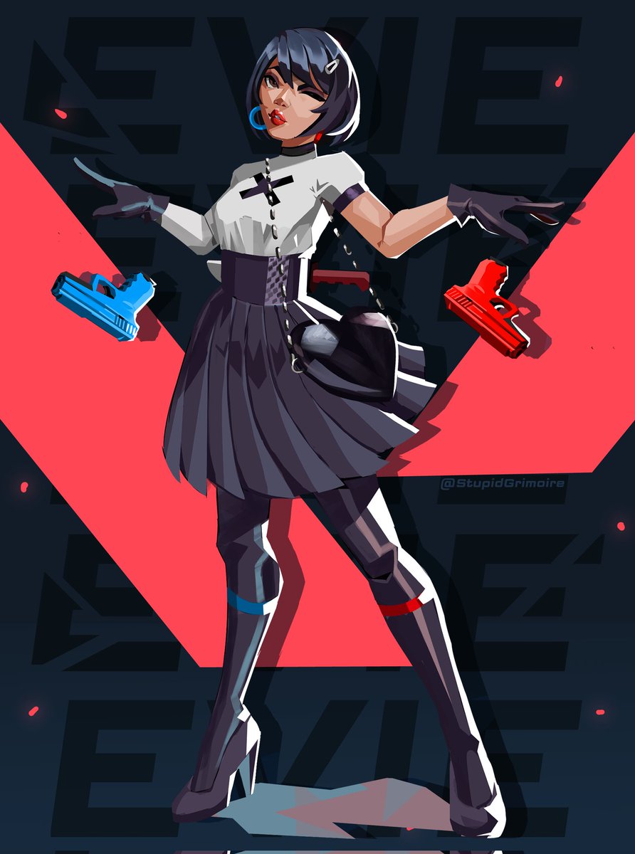 _Grimikyu's tweet photo. "The peace syndicate sends it regards."
Evie in the Valorant art style! Enjoy 

#Fortnitefanart #VALORANT https://t.co/Av8msg2cus