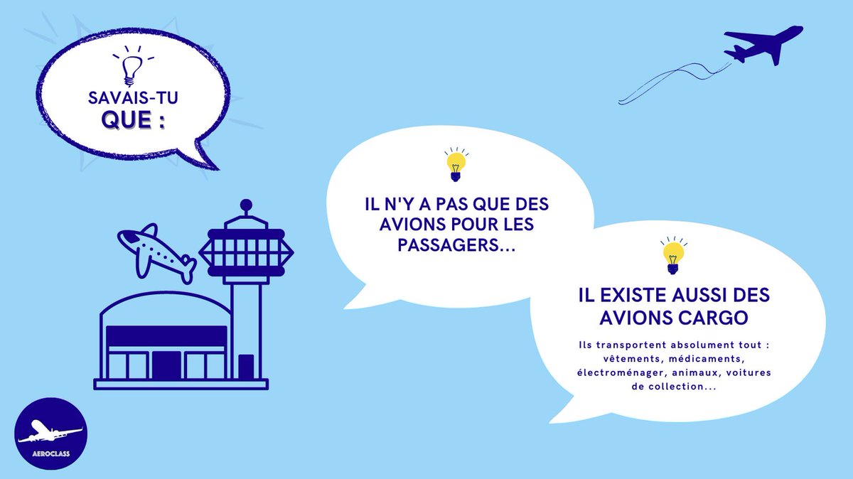 💡Et toi, le savais-tu ? 

N'hésite pas à nous partager, en commentaire, une info insolite dont tu souhaites nous faire part ! 😉

#avion #mbadmb #masterclass #avioncargo #aéroclass #digitalisation