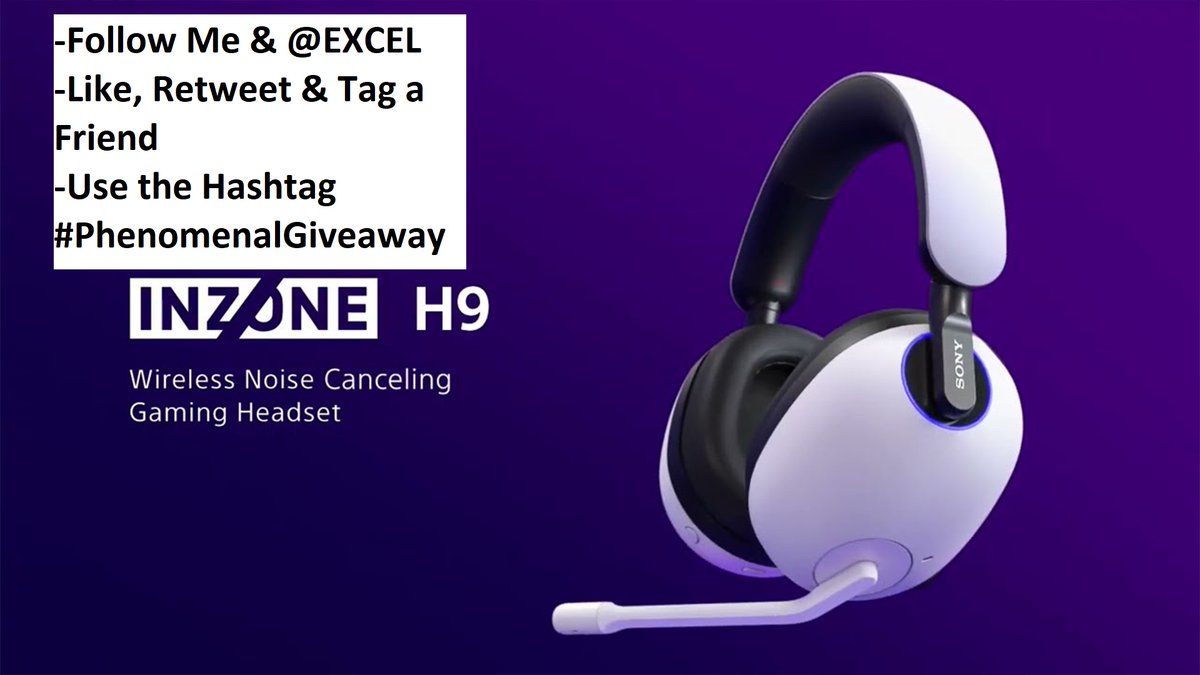 Wanna win a pair of @SonyUK Inzone H9 headset ?
Well thanks to @excel one lucky winner will be able to get a pair of these! *UK ONLY*
all you have to do is the following the intrusions in the photo below!
The Winner will be announced This Sunday (23/04/23)
Good Luck!