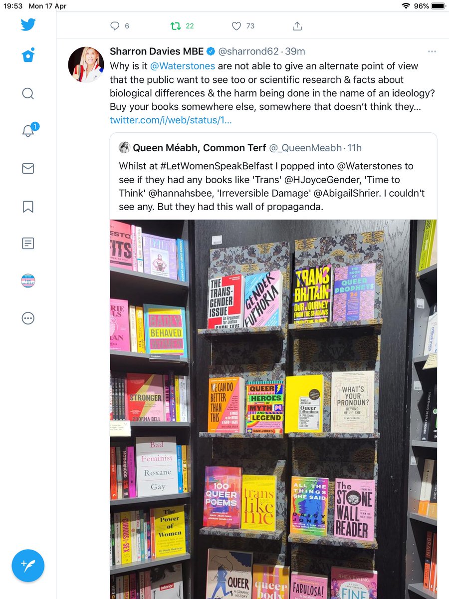 If you support the #TransgenderCommunity then maybe support @Waterstones or your #localbookstore and order any of these books in the picture to read? #TransLivesMatter