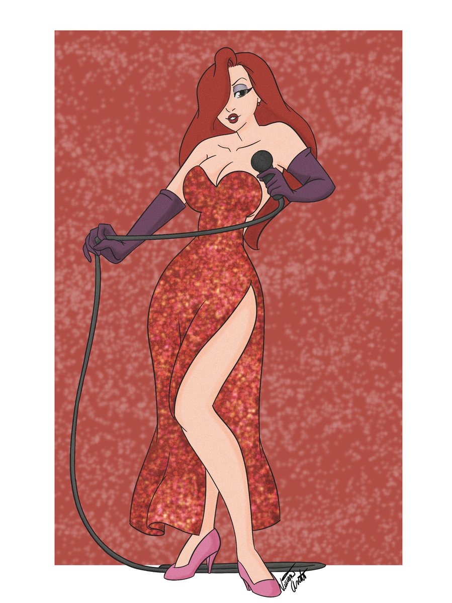 Probably a favorite of mine, Jessica Rabbit as next on the list and she was a treat to draw :) #childhoodcrush #digitalart #disney #whoframedrogerrabbit