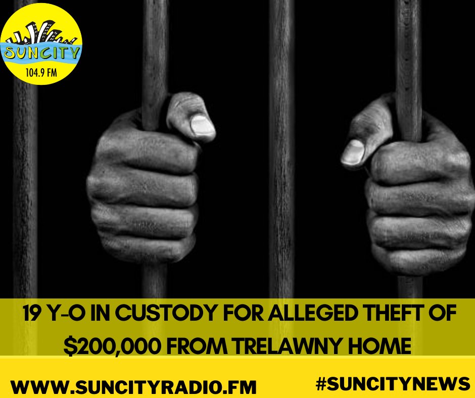 Twayne Campbell, also known as 'Suck Suck,' 19, was arrested and charged with numerous offenses by Trelawny police after he was accused of breaking into a woman's house and stealing about $200,000. Read More: suncityradio.fm/?p=article&c=S…