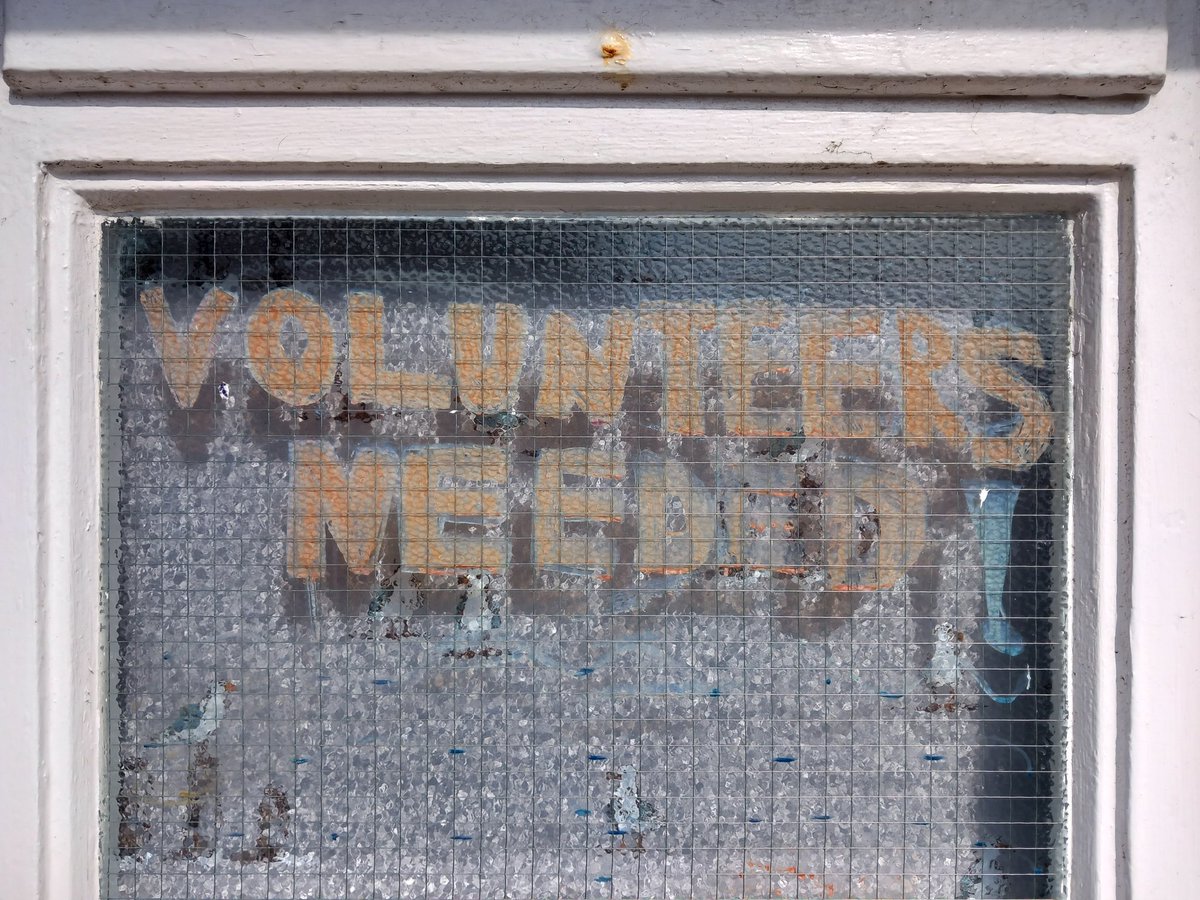 InterpJones's tweet photo. That's one way to recruit! Caught my attention... #volunteering https://t.co/ZS2cE44ROJ