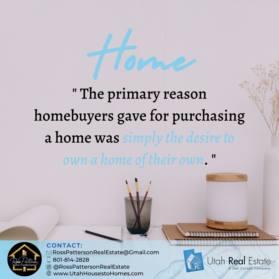 A home is a lot of things – it’s an investment, it’s a roof over your head, and it’s a place to call your own. 🏡✨ Let's make your dream of homeownership a reality! 📲💪

#RealtorRoss #WeberCountyRealtor #DavisCountyRealtor #UtahRealtor #WeberCountyHomeBuyers