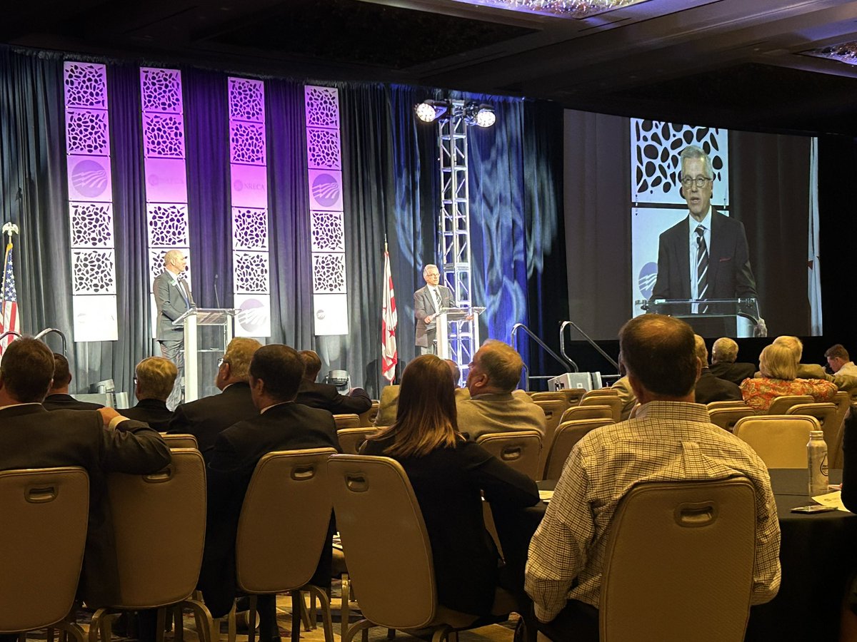 Kevin4RECs's tweet photo. @nwrec CEO &amp; @IowaRECs member Lyle Korver taking the @NRECANews Legislative Conf stage to talk about what a robust #FarmBill means to his member-consumers &amp; his community #CoopsOnTheHill @iaruralpower https://t.co/L1go6oPMf5