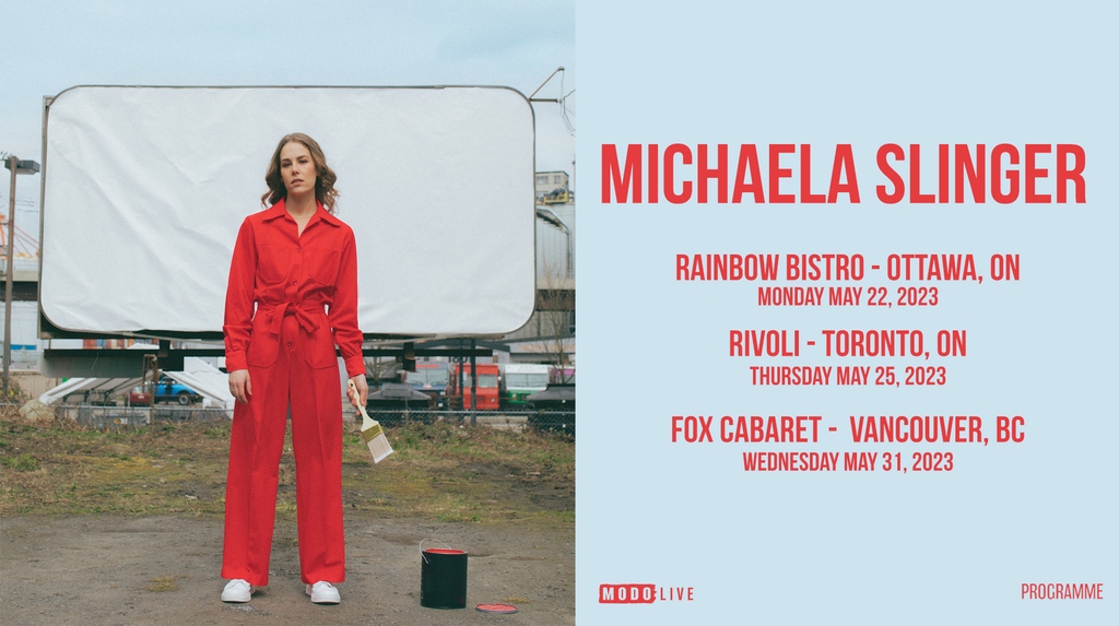 JUST ANNOUNCED: @michaelaslinger is going on tour ✨ Tickets are on-sale now: found.ee/MichaelaSlinge… 🎟️ May 22 ⸱ Ottawa @RainbowBistro May 25 ⸱ Toronto @RivoliToronto May 31 ⸱ Vancouver @FoxCabaret #michaelaslinger #concerts #ottawa #vancouver #toronto #yvr #yyz